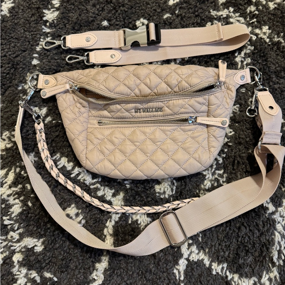 MZ Wallace Small Crosby Sling in Mushroom